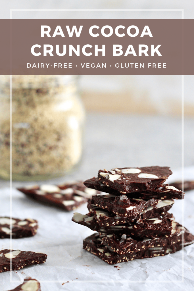 This vegan chocolate bark is the perfect recipe for a lightly sweetened, instant treat. Just combine cocoa powder, coconut oil, and toppings of your choice. #ChocolateBark #Vegan #CocoaPowder #Healthy #SweetTooth #EasyRecipes #CheerfulChoices