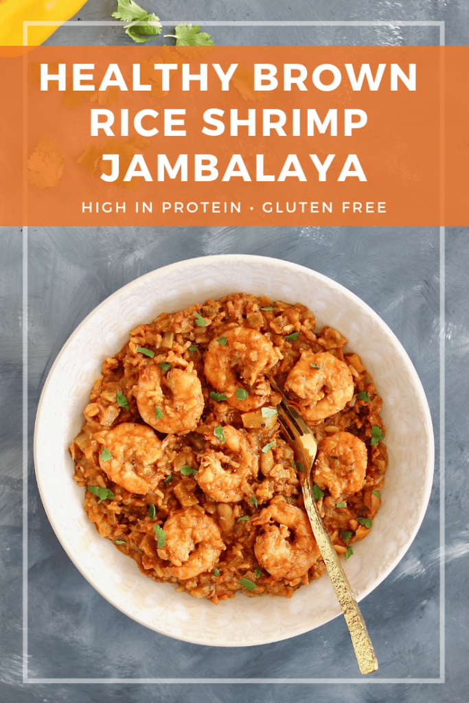 This Brown Rice Shrimp Jambalaya is a creole classic with a healthy twist including whole grains, impressive protein, varying veggies, and incredible flavor!