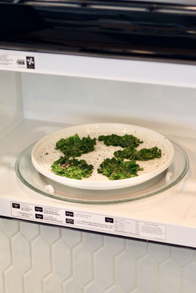 Kale chips added to microwave