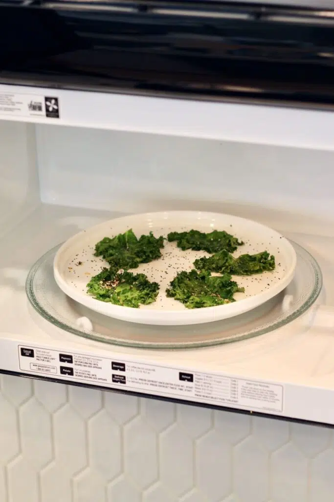 Kale chips added to microwave