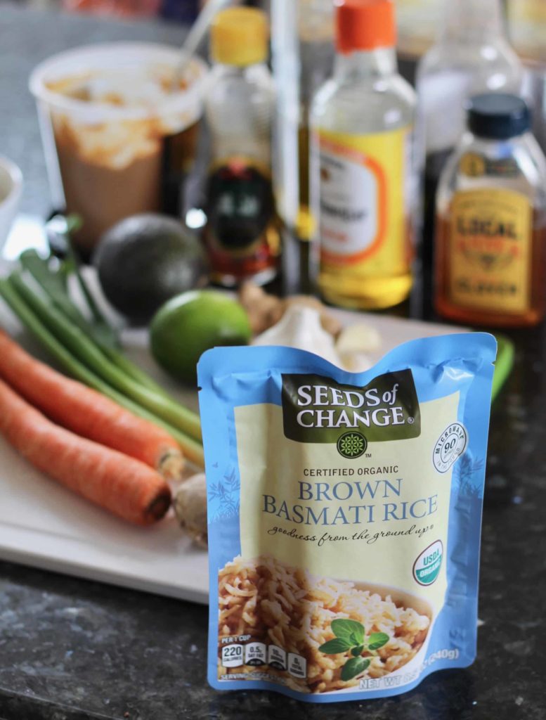 #ad Incorporate seasonal ingredients, crispy tofu, and quick-cooked brown rice into this super easy Thai Peanut Tofu Buddha Bowl to throw together for your next meal. @SeedsOfChange Brown Basmati Rice is convenient without sacrificing taste, quality, or nutrition. #BeASeedOfChange