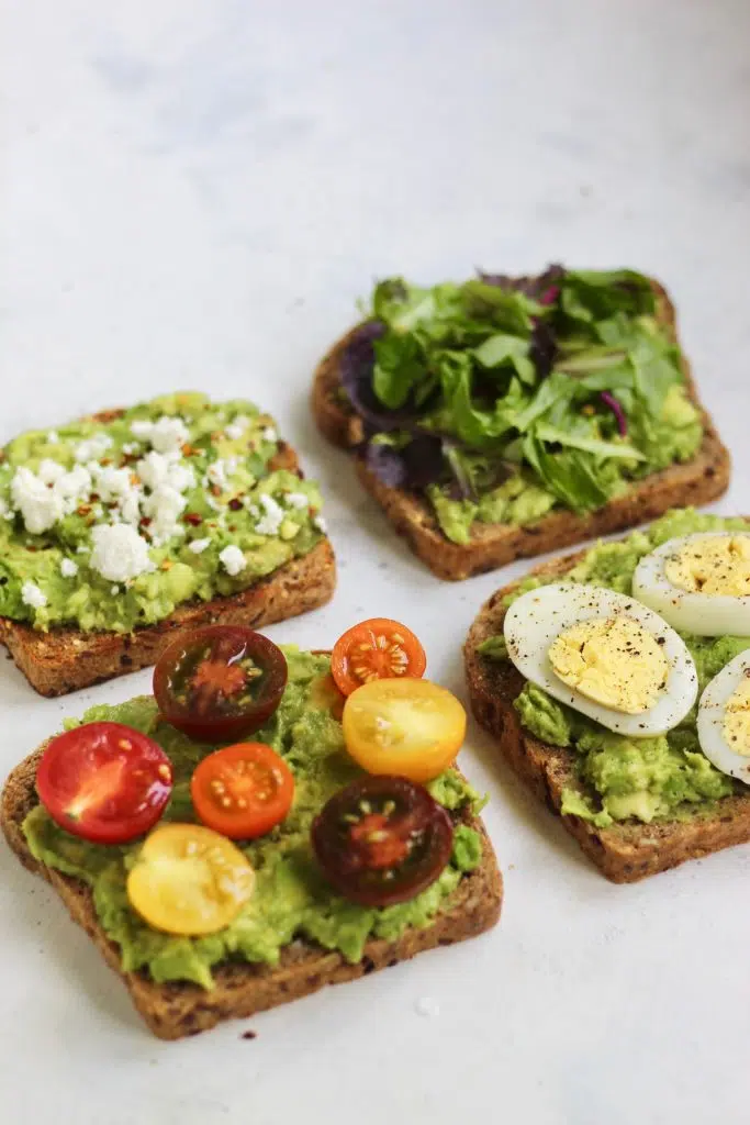 This isn’t your average avocado toast. It’s elevated with a special garlic rubbing technique and it’s completely customizable. Top your toast with eggs, tomatoes, greens, or goat cheese! #vegetarian #avocadotoast #healthybreakfast #10minutemeal #customizable #CheerfulChoices