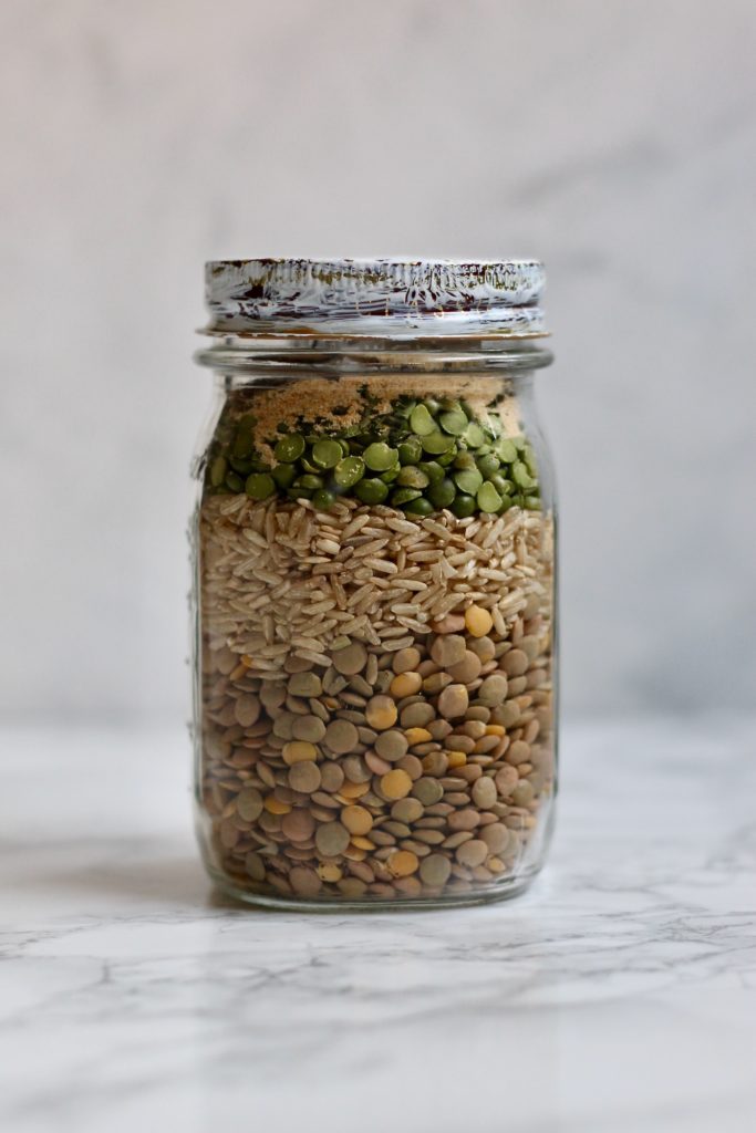 Lentil Brown Rice Dry Soup Mix (printable recipe card included!)