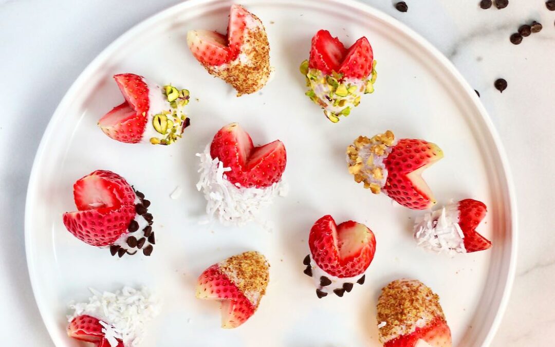 Customizable Yogurt Covered Strawberry Hearts