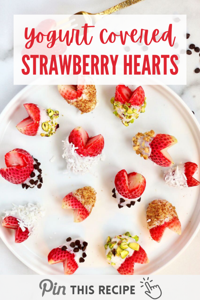 Yogurt covered strawberry hearts