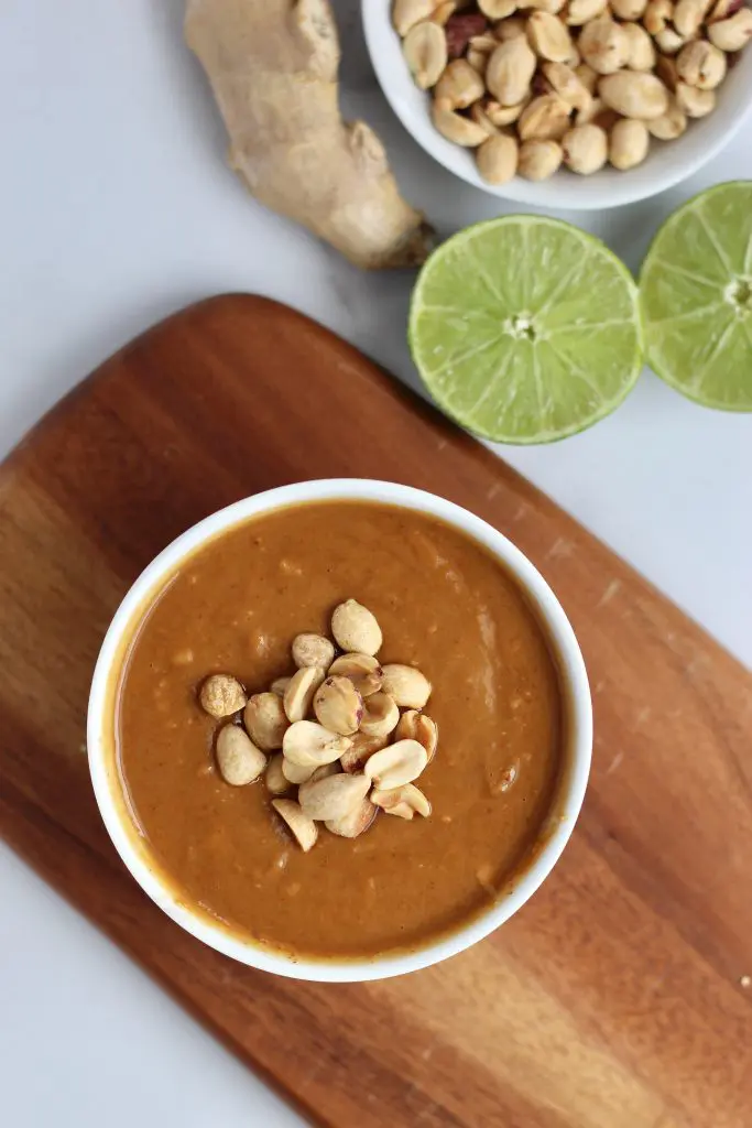 Looking for a flavorful sauce to add to everything from noodles to salads, to meal prep bowls? Try this easy Thai Peanut Sauce– no blender needed! Video included showing how simple it is to make. #peanutsauce #onebowl #10minuterecipe #CheerfulChoices