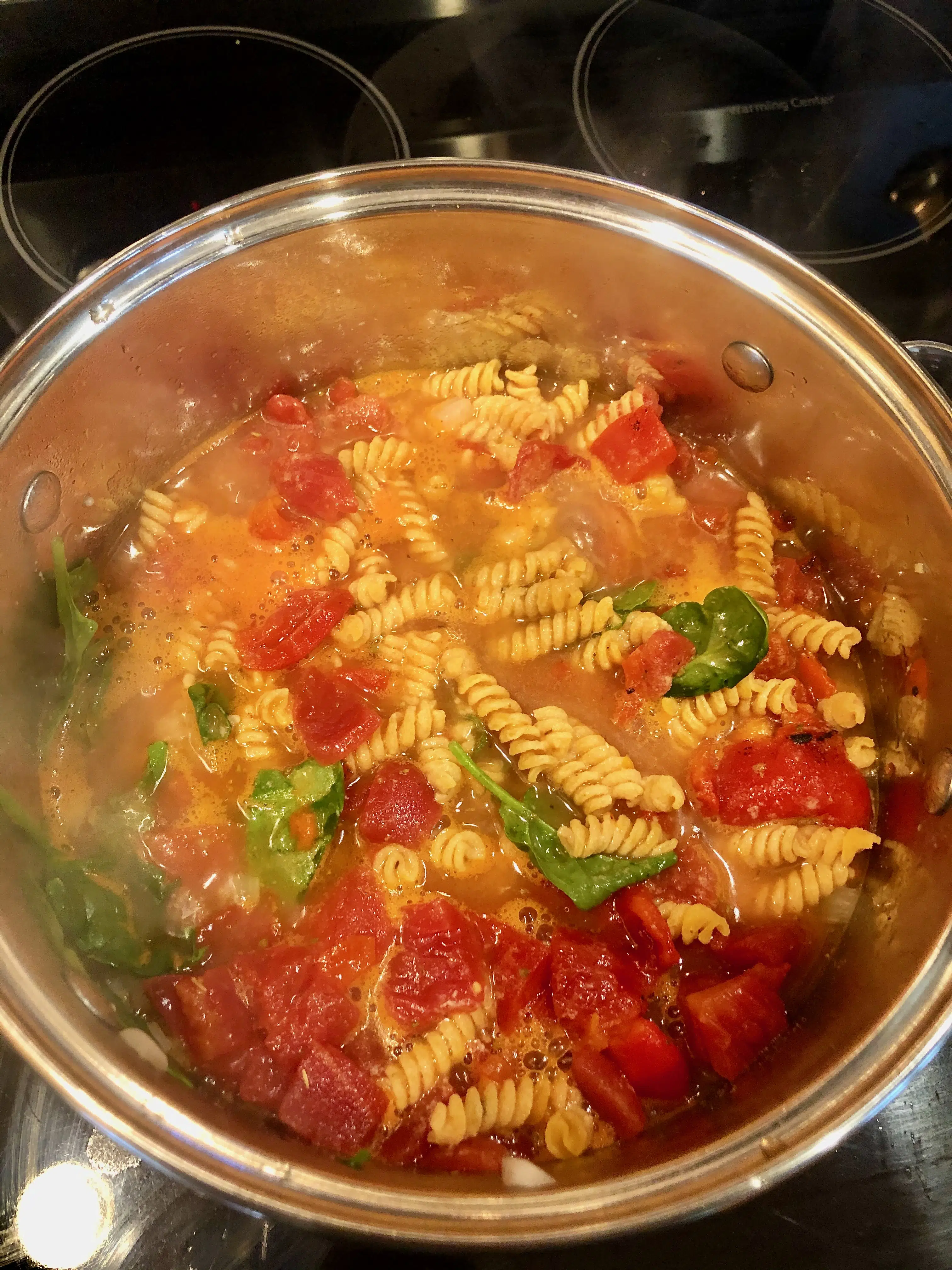 Adding over pasta