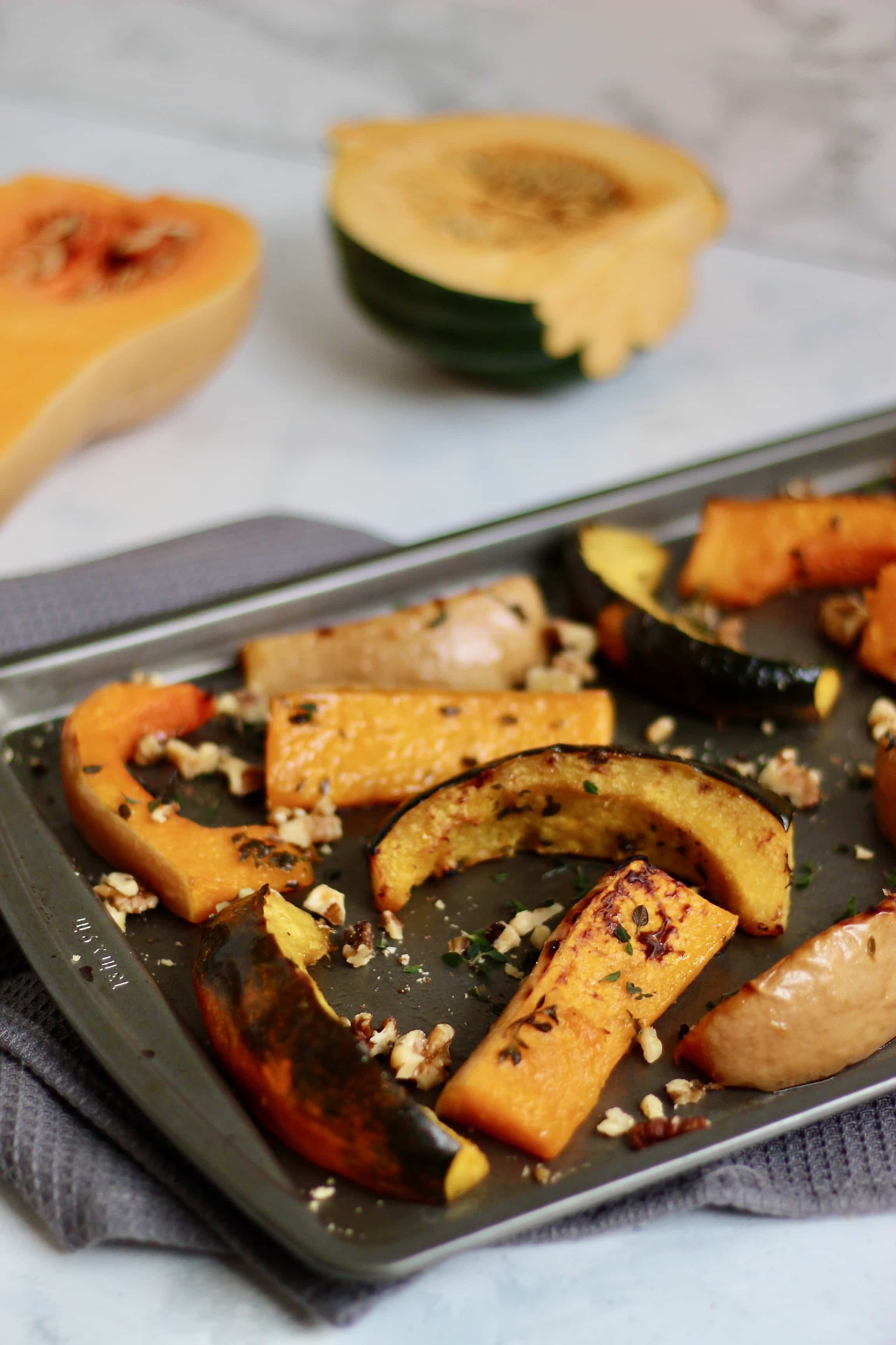 Maple Roasted Squash Wedges Vertical
