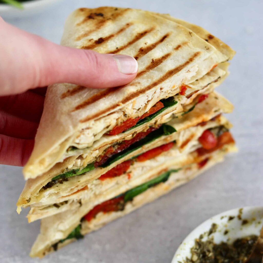 Grabbing a grilled wrap