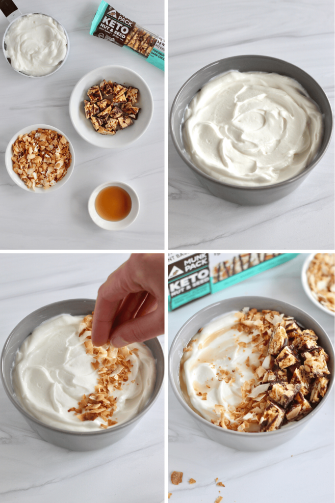 How to make a yogurt bowl step by step