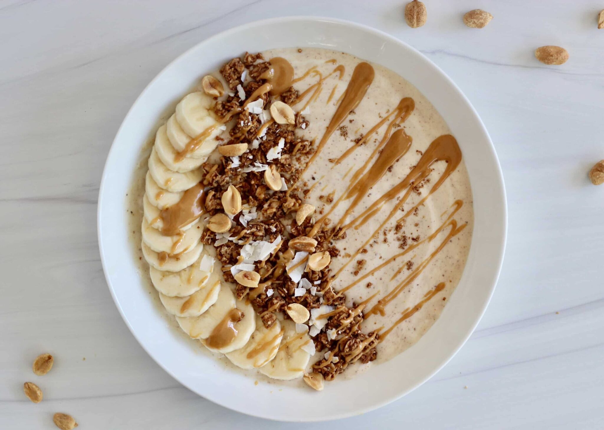 Peanut Butter Smoothie Bowl - How to Make a Thick Smoothie Bowl