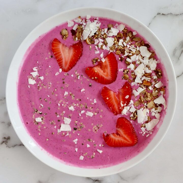 Dragon Fruit Smoothie Bowl with Toppings of Your Choice
