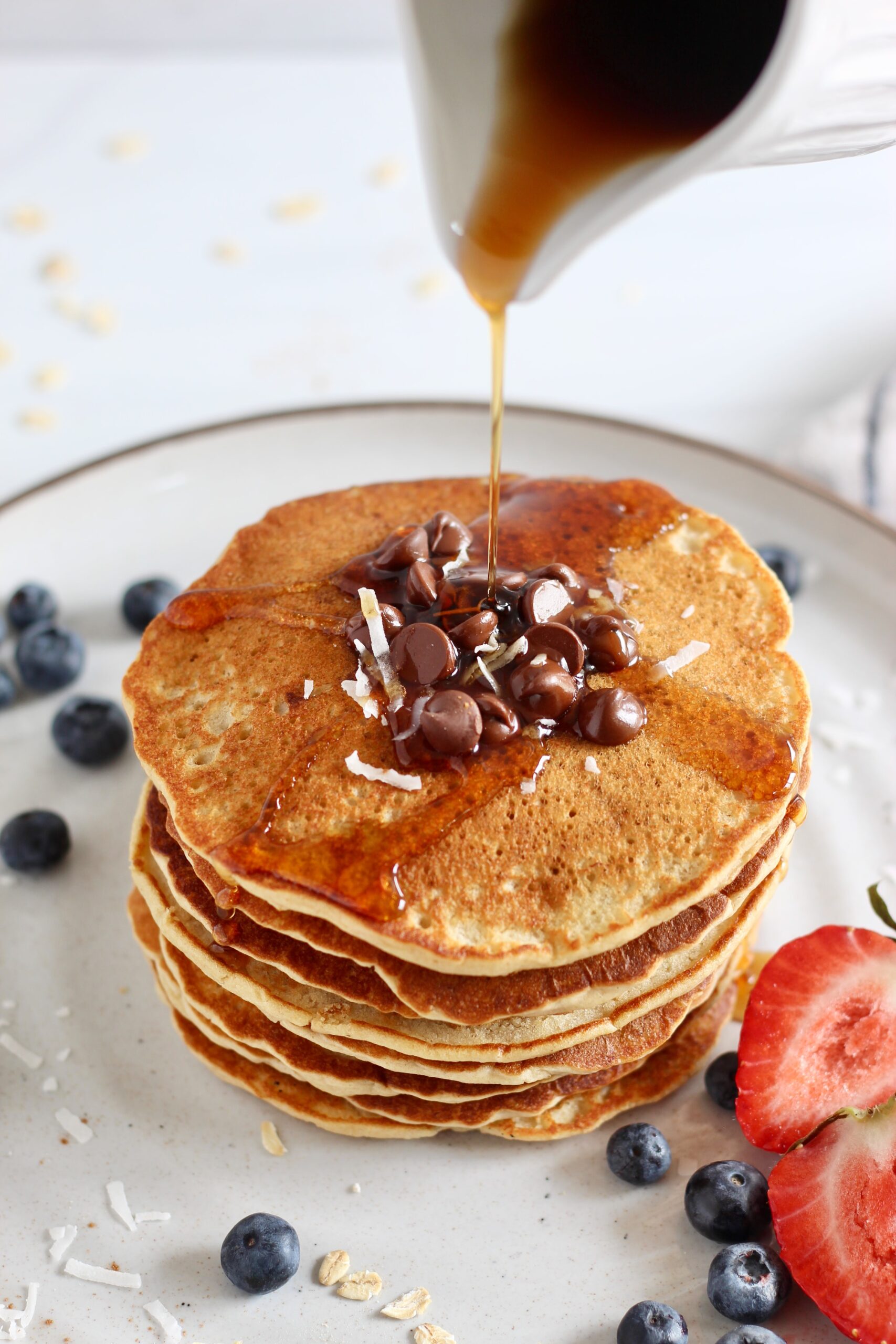 Oat Flour Pancakes - With Any Toppings of Your Choice