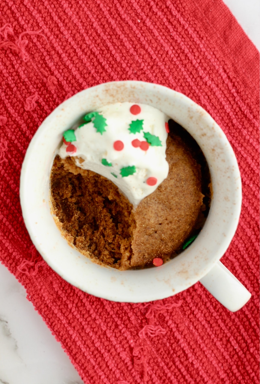 Gingerbread in a Mug Healthy Gingerbread Mug Cake