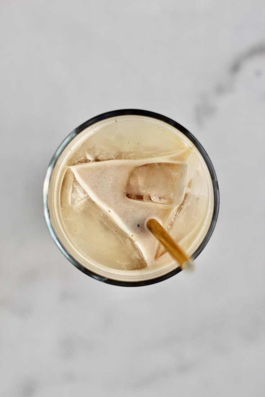 Iced coffee with protein powder