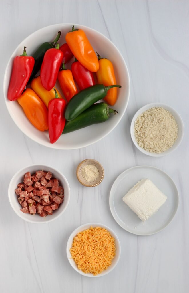 Ingredients on a white background