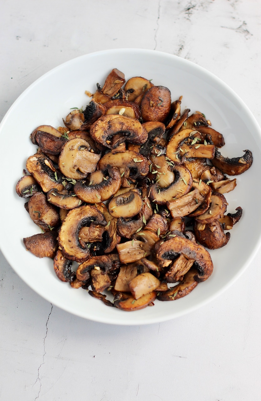Caramelized Mushrooms - Skillet and Air Fryer Instructions