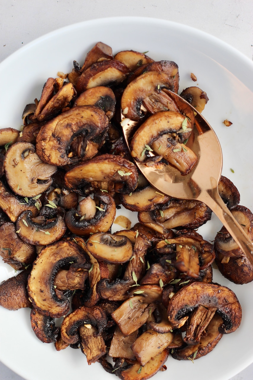 Caramelized Mushrooms Skillet and Air Fryer Instructions