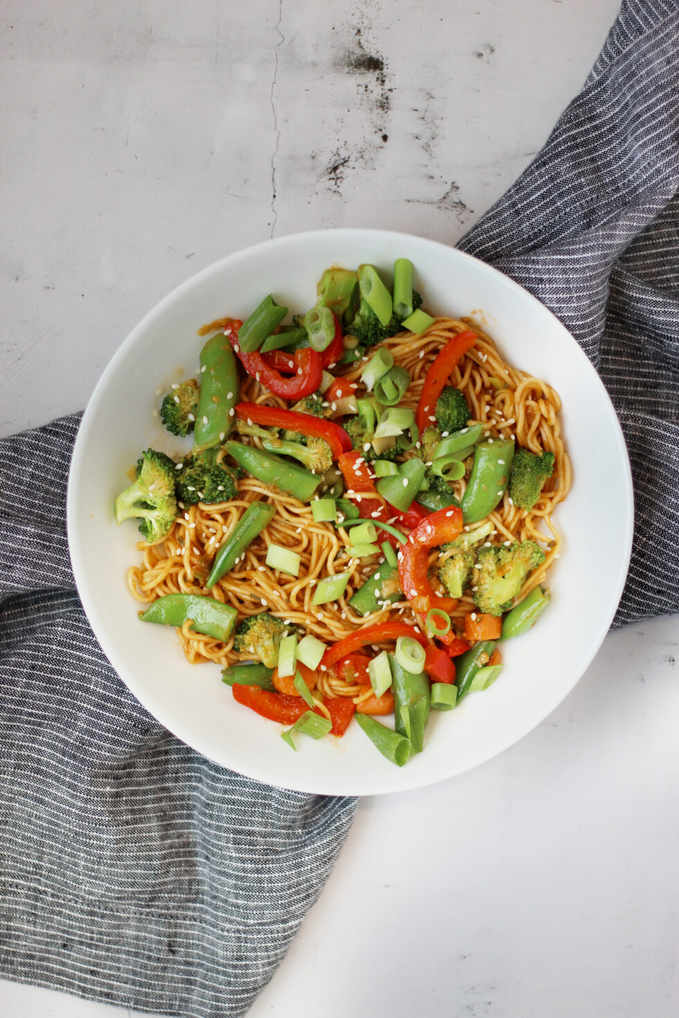 Healthy Ramen Stir Fry with Veggies of Choice