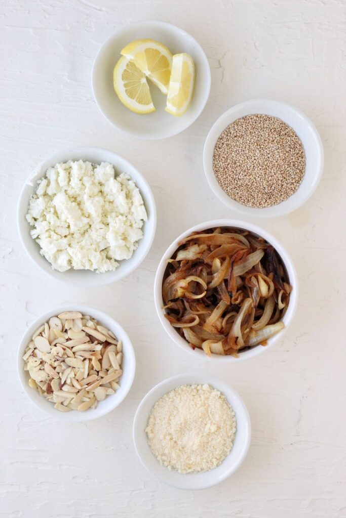 Topping options for the green beans