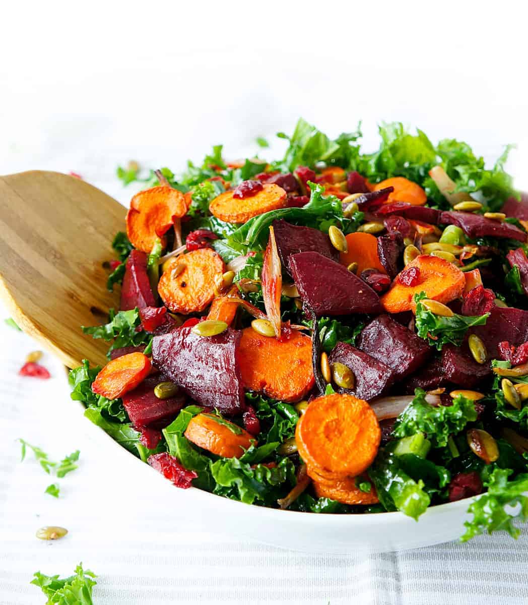 Roasted Beet and Carrot Kale Salad 3