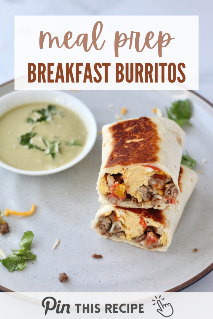 Meal Prep Breakfast Burrito - save on Pinterest!