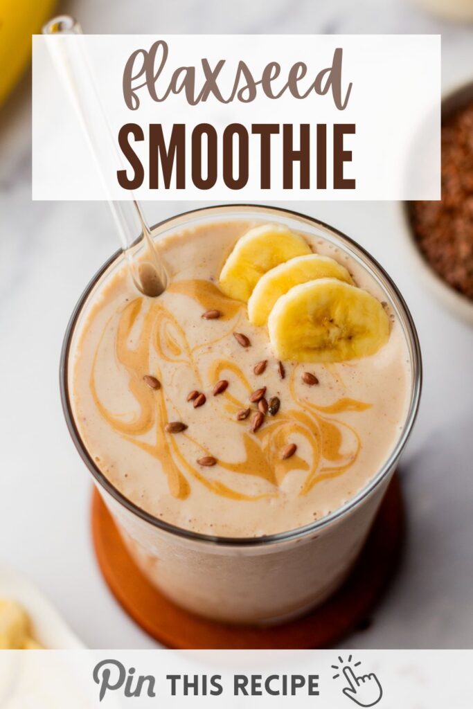 This flaxseed smoothie is perfect to make for a healthy breakfast - dietitian approved!