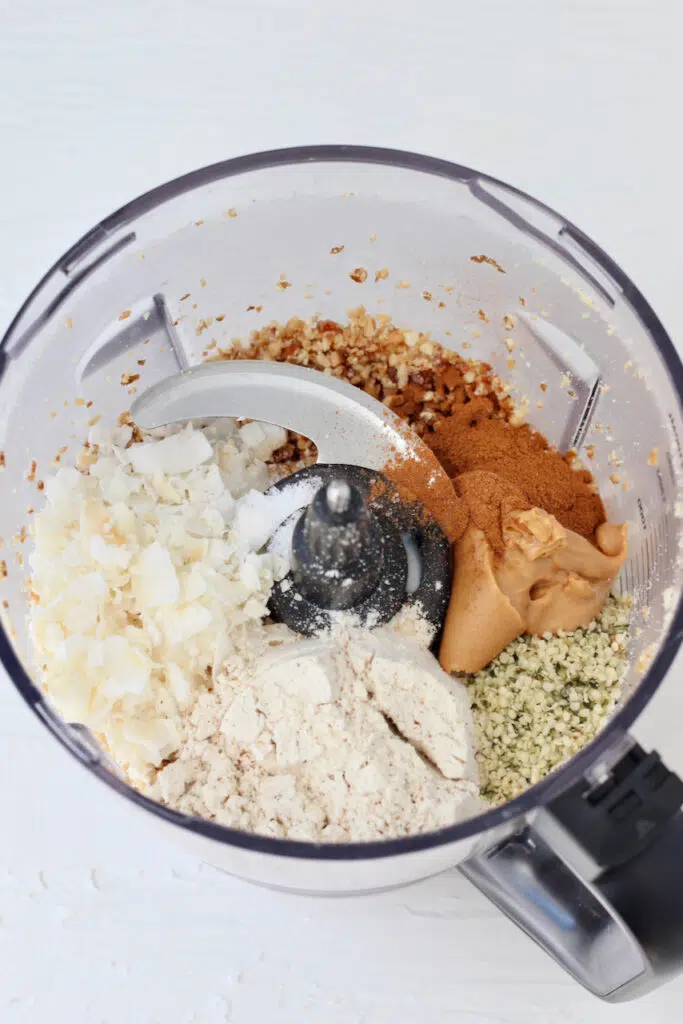 Adding over rest of ingredients to blend into bites