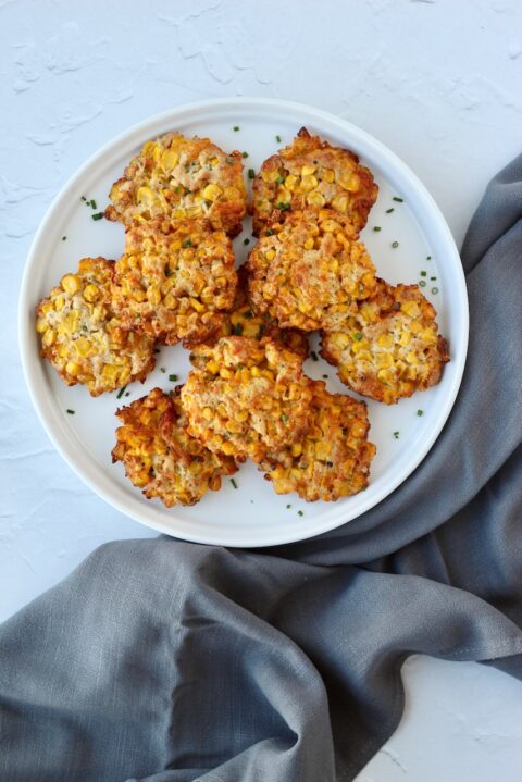 Air Fryer Corn Fritters - Cheerful Choices