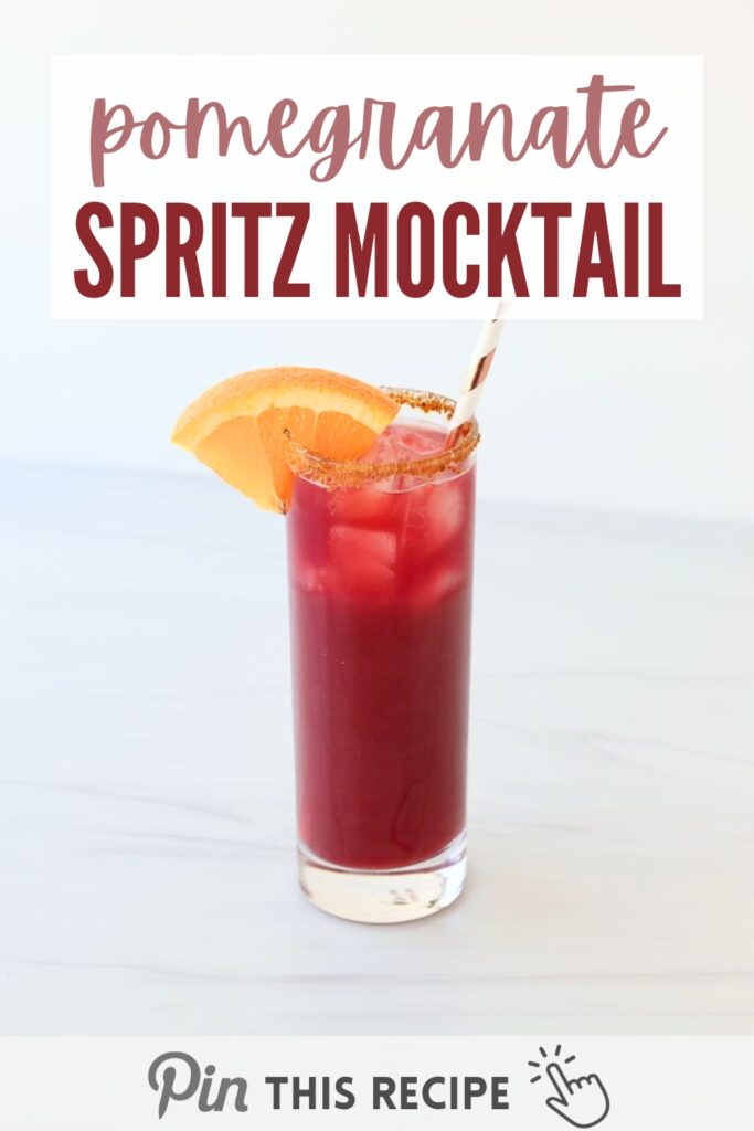 Pomegranate infused mocktail - save on Pinterest to make for parties