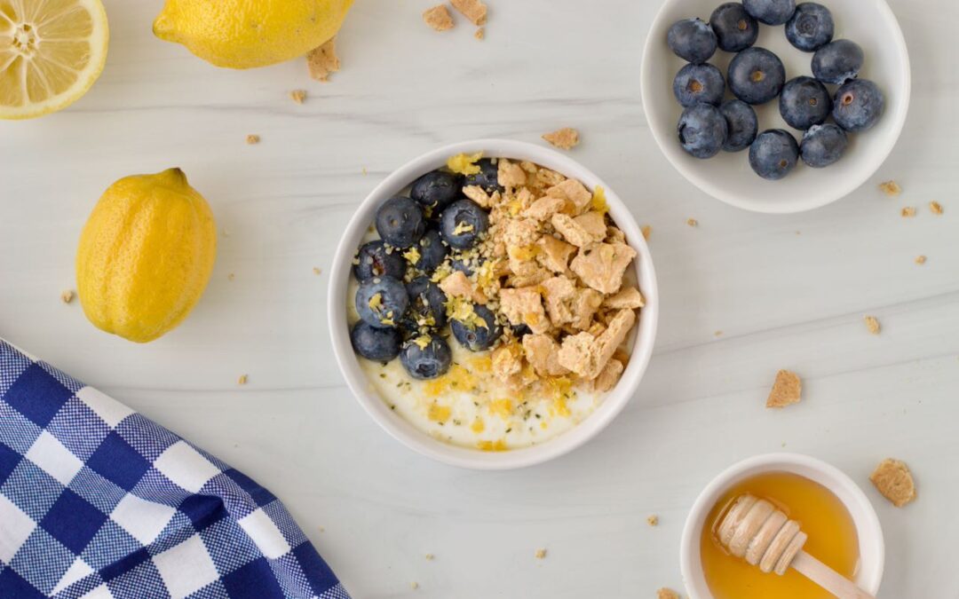 Lemon Blueberry Protein Yogurt Bowl