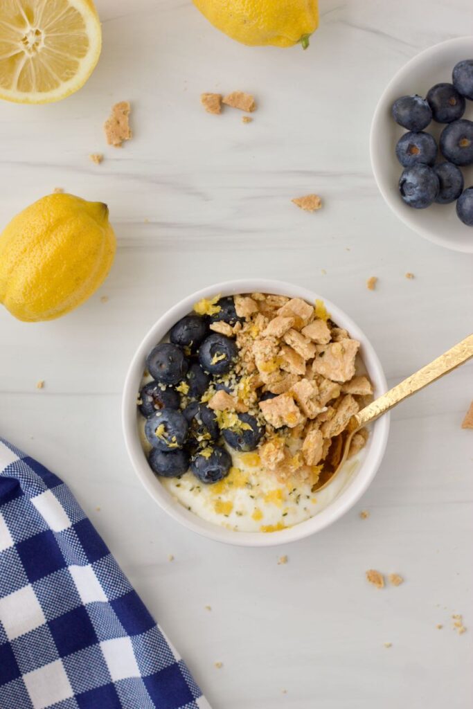 Lemon yogurt bowl