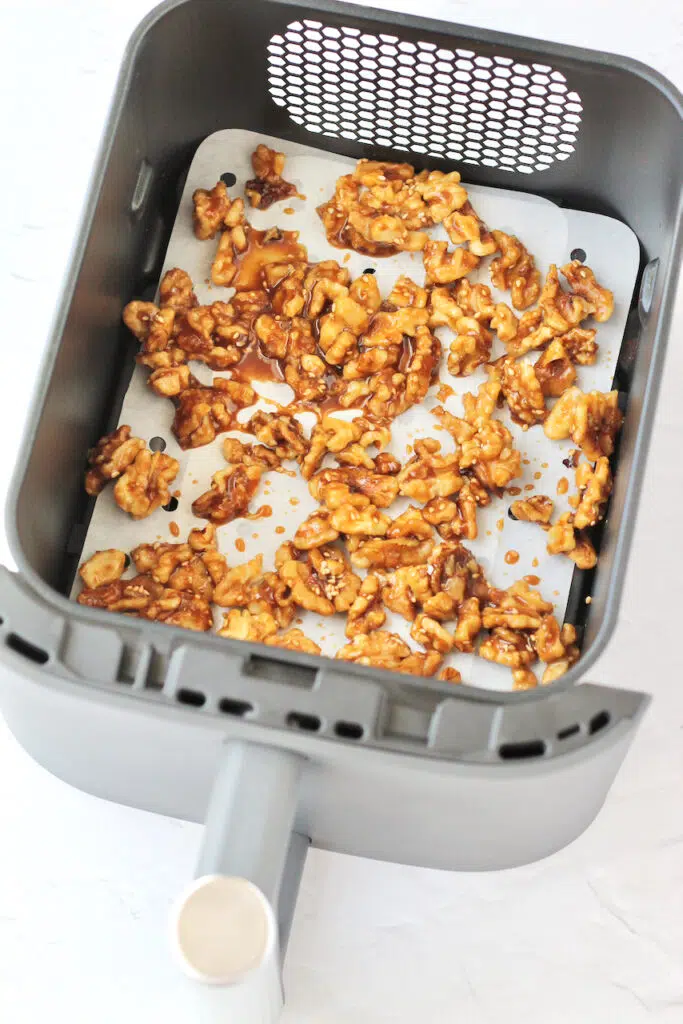 Air fried walnuts