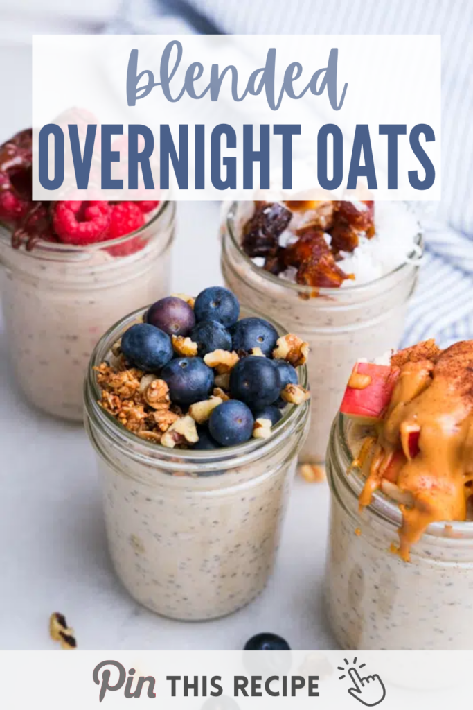 Blended Overnight Oats with 4 different flavors