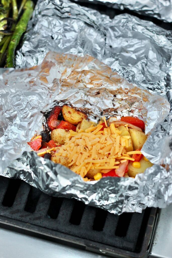 Foil packet on the grill