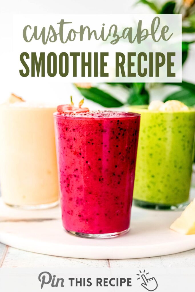 Customizable smoothie template to save on Pinterest