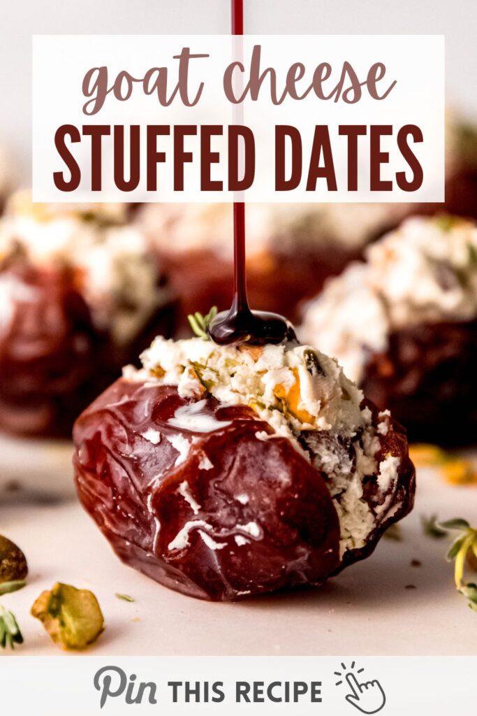 Goat cheese stuffed dates - perfect for the holidays