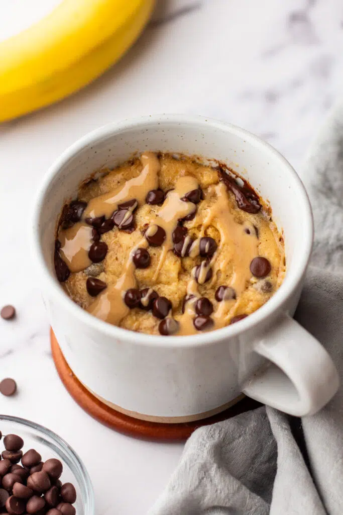 Chocolate chip mug cake