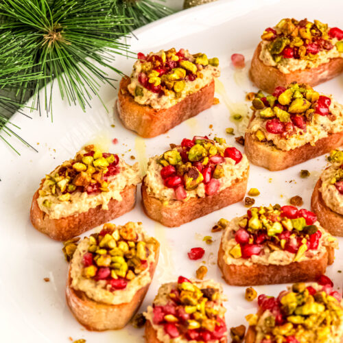 White Bean Pistachio Crostini 9