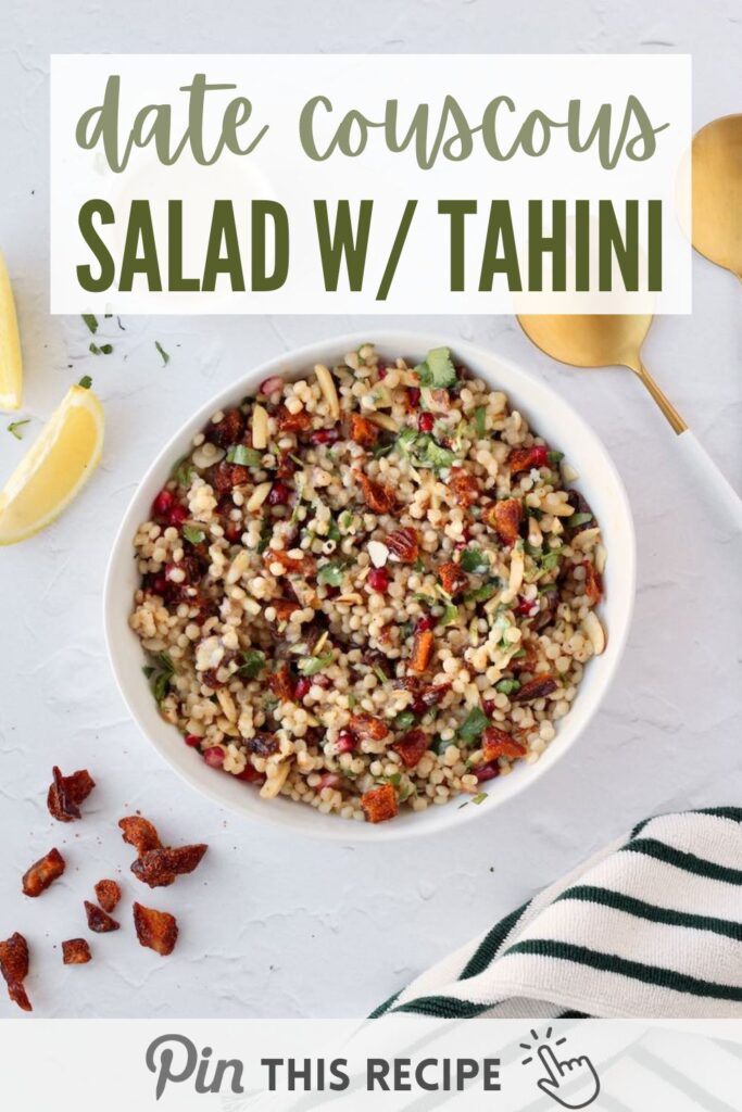 date couscous salad with tahini dressing recipe