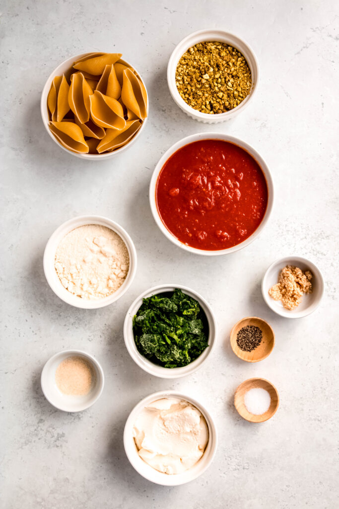 Ingredients for stuffed shells