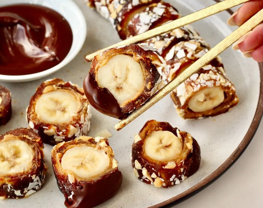 Banana Sushi with Medjool Dates