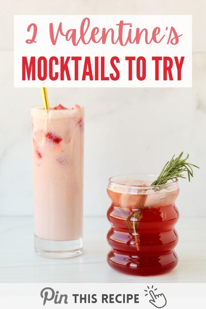 Valentine's mocktails