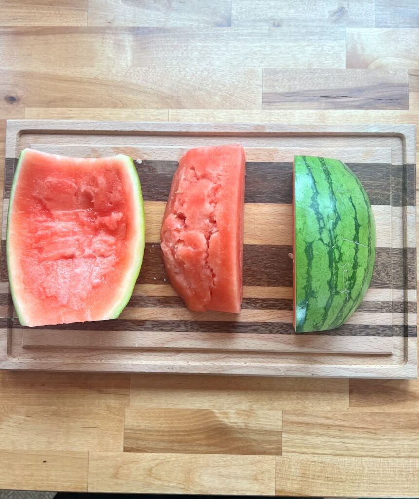 Flesh and rind seperated