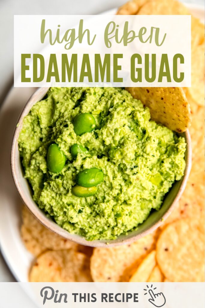 High fiber edamame guacamole