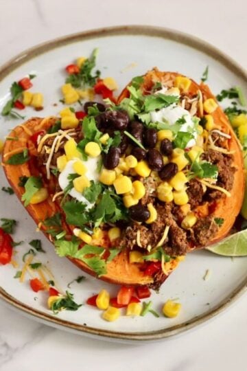 Stuffed Sweet Potato Taco Bar Featured Image