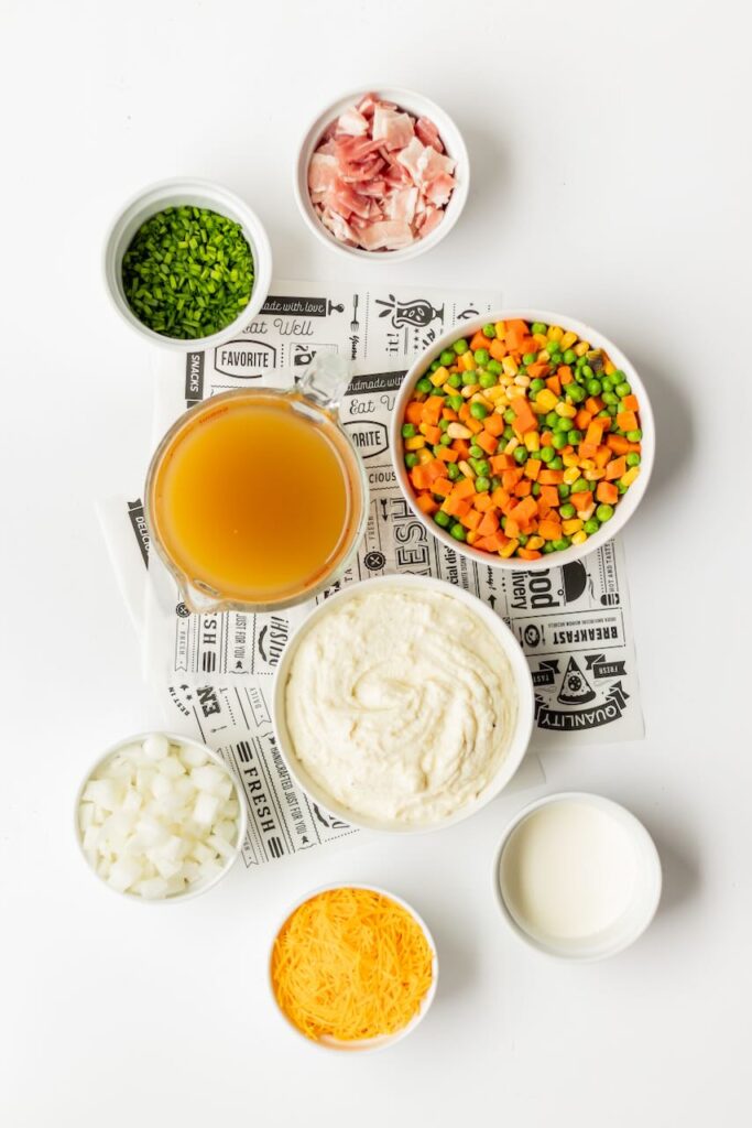 Ingredients for potato soup