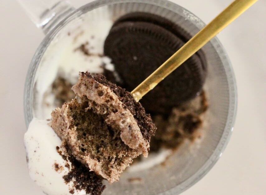 Oreo protein mug cake