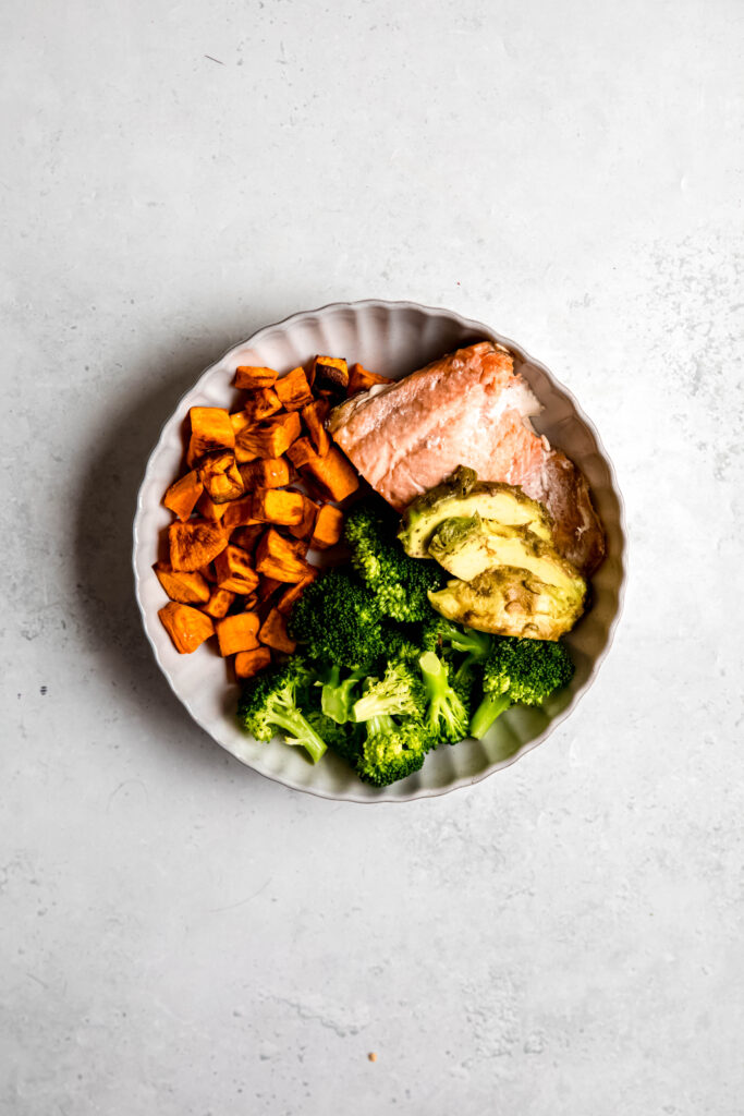 Power bowl with avocado added
