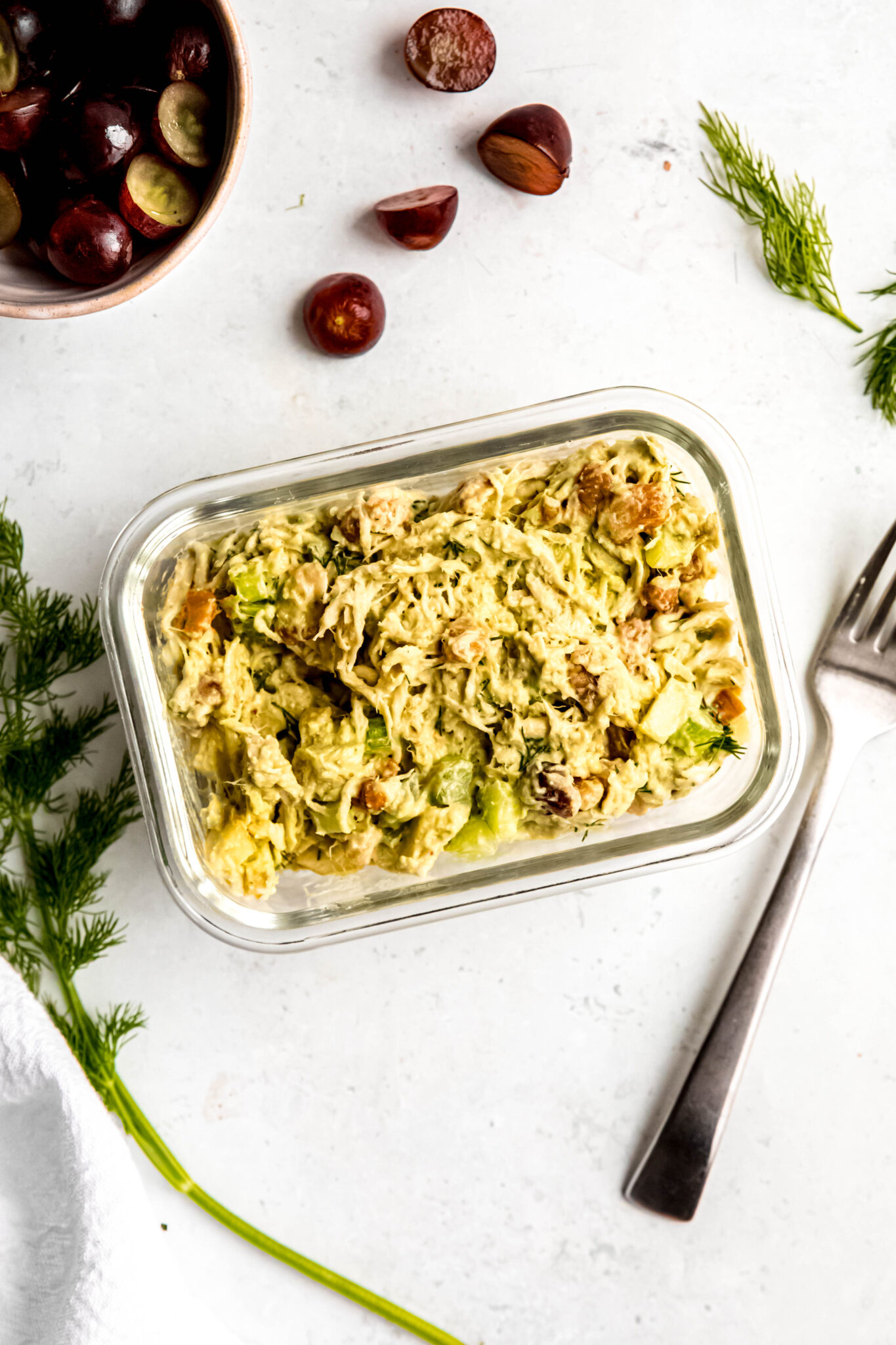 Salad base in container